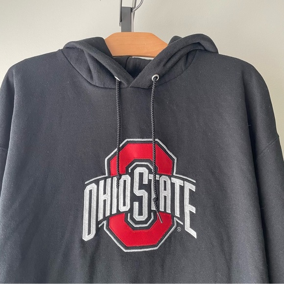 Champion Ohio State Men’s Pullover Hoodie Sweater Black Red White Size XL - Picture 5 of 6